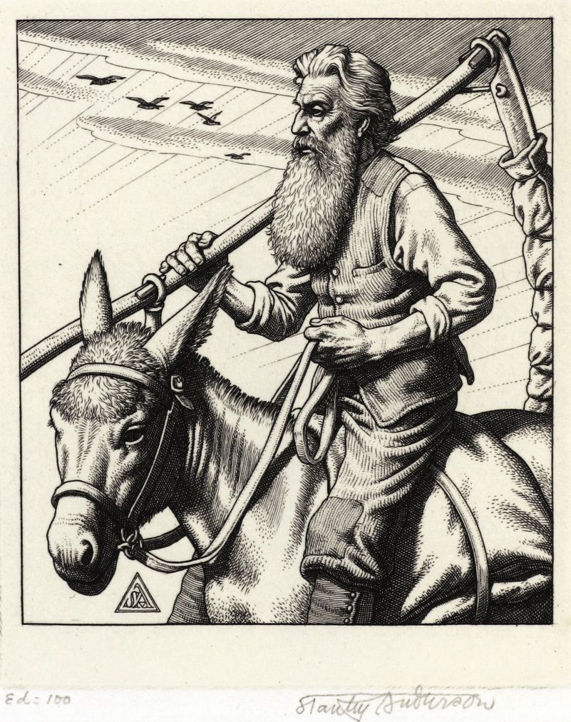 801x1012 Old Father Time, Of Wiltshire By Stanley Anderson (British 1884