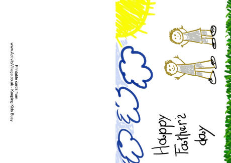 460x325 Happy Father's Day Drawing Card