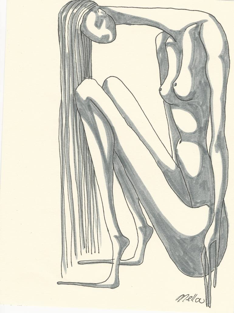 770x1031 Saatchi Art Fear Drawing By Nella Fauve