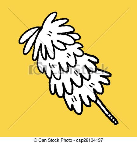 450x470 Feather Duster Doodle Vectors