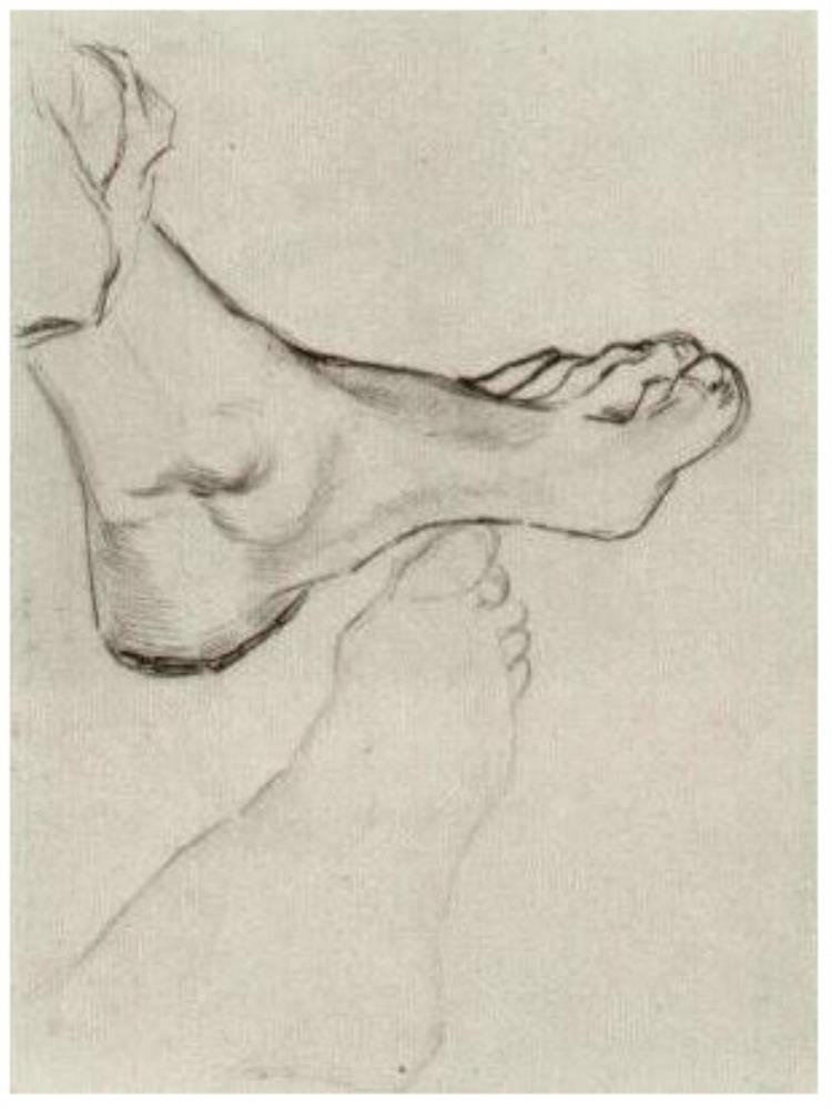 750x999 Feet By Vincent Van Gogh