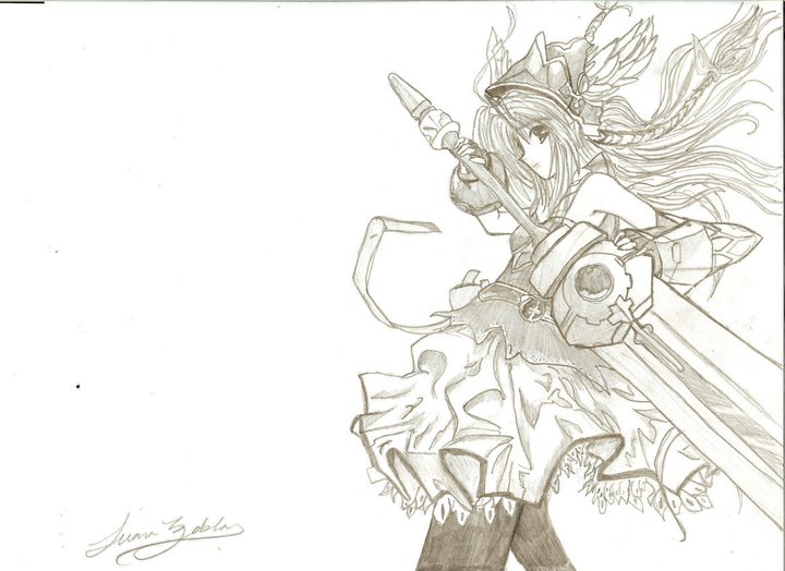 720x524 Female Anime Warrior By Lulubell01