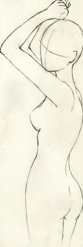 273x808 Female Body Sketch By The Brat