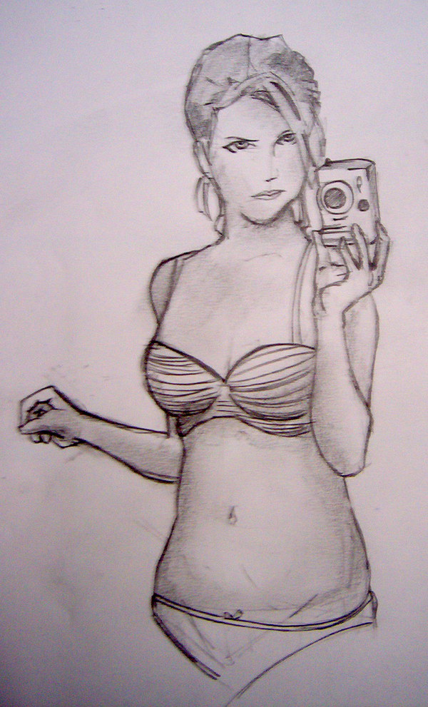 600x991 Female Body Sketch By Thegmer