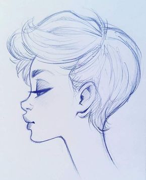 290x357 Love The Hair. Side Profile Illustration. Cameron Mark