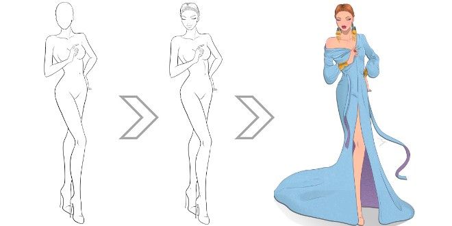 660x330 Download Free Fashion Templates. Variaty Of Figure Poses ,ready