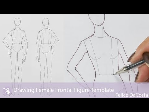 480x360 Drawing Female Frontal Figure Template