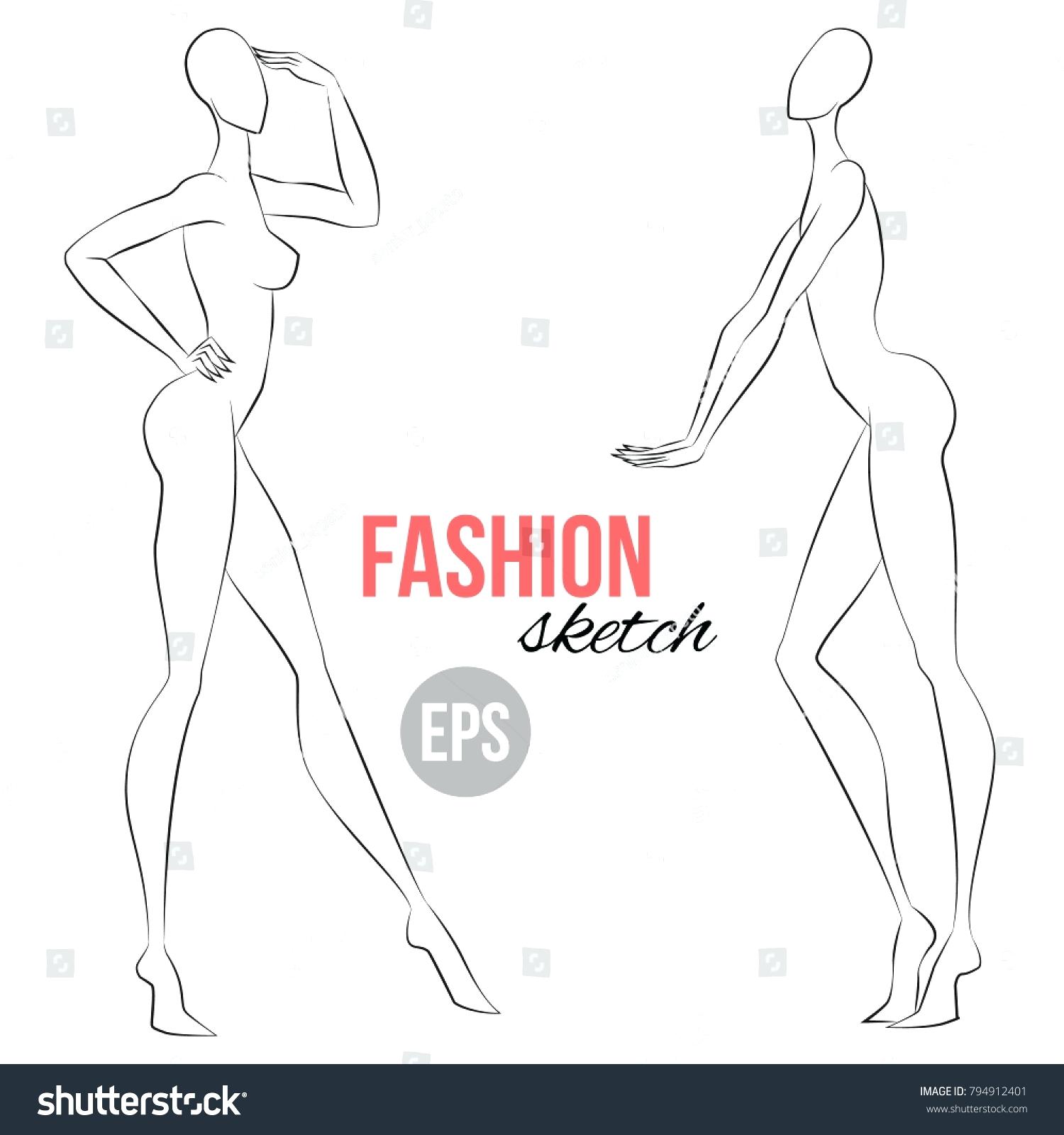 1500x1600 Model Sketch Template