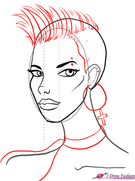 450x600 Draw A 34 View Face I Draw Fashion