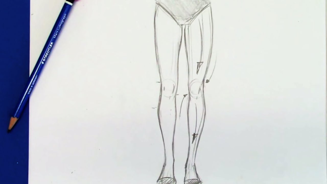 1280x720 How To Draw Female Legs (Step By Step)