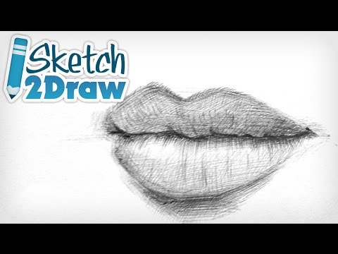 480x360 Doodling Female Lips With A Ball Point Pen