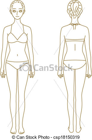 309x470 Body Model For Drawing Woman Body Model Vector File Vector Clip