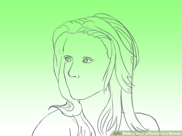 728x546 How To Draw A Portrait Of A Woman (With Pictures)