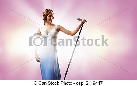 450x282 Portrait Of Female Singer. Portrait Of Female Rock Singer