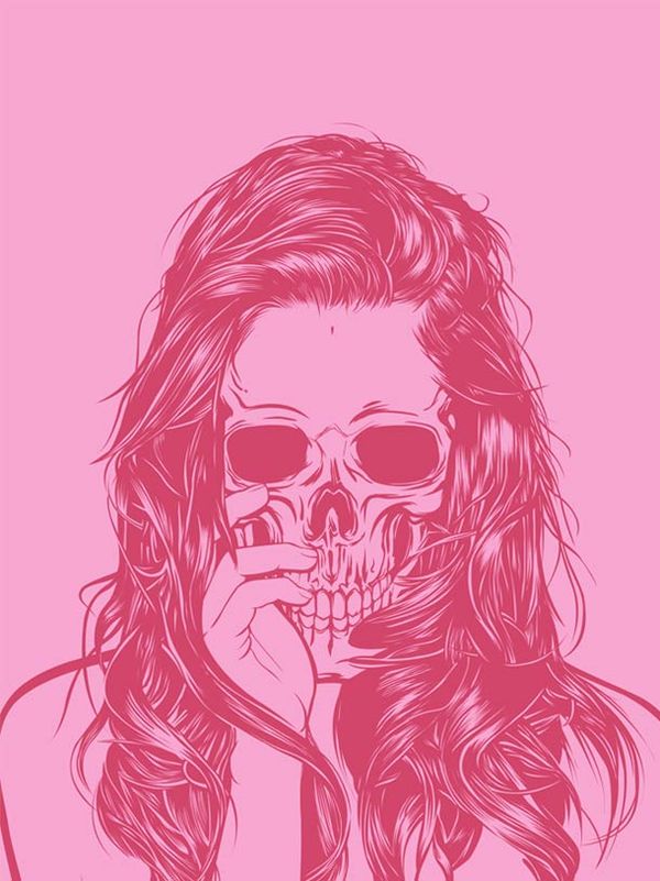 600x801 Hip Female Skull Illustrations Skull Girls
