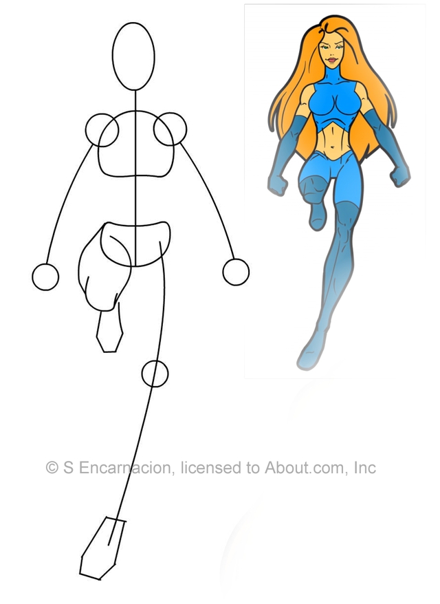 640x878 How To Draw A Female Superhero