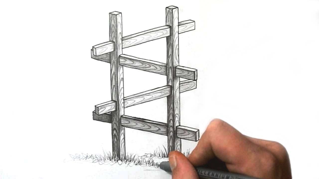 1280x720 How To Draw Impossible Fence Posts