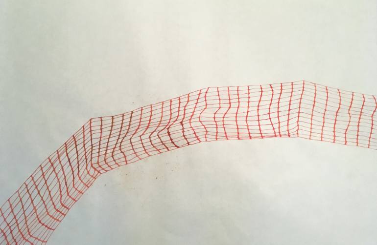 770x502 Saatchi Art Orange Fence Drawing By Susannah Bolton