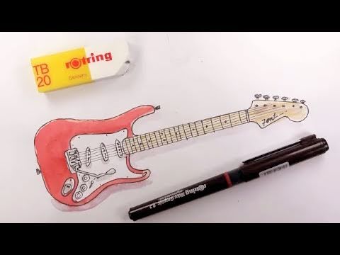 480x360 How To Draw A Fender Stratocaster