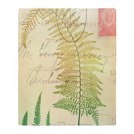 460x460 Fern Leaf Throw Blankets, Fern Leaf Fleece Blankets, Stadium