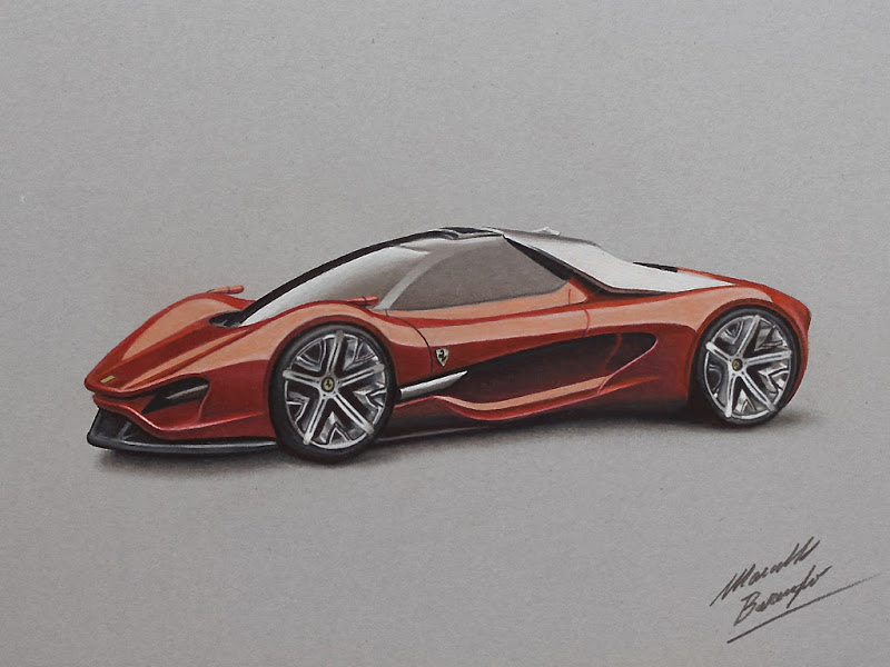 800x600 Amazing Ferrari Xezri Realistic Drawing