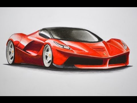 480x360 Dibujando Carros Dibujar Un Ferrari Con Colores