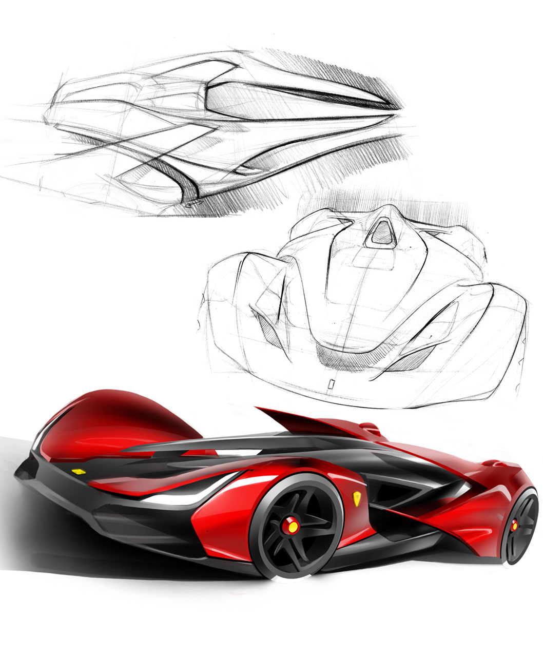 1058x1280 Ferrari Pegaso Design Sketches
