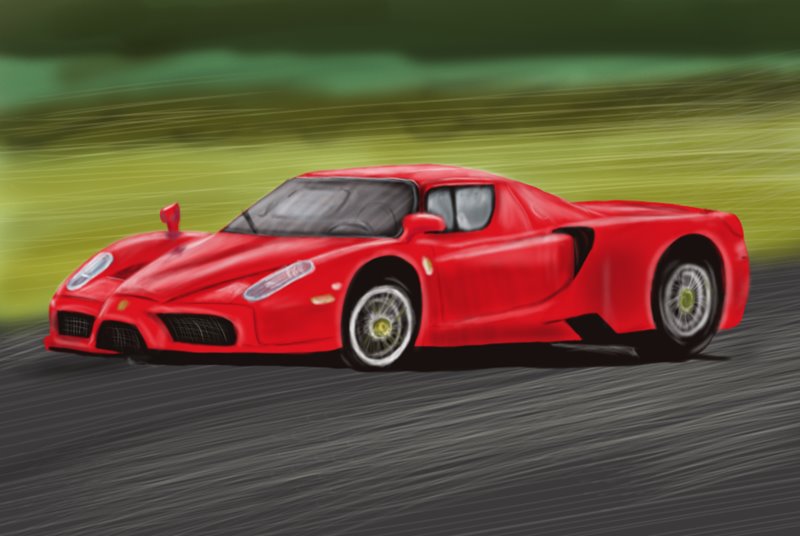 800x536 Learn How To Draw A Ferrari Enzo (Sports Cars) Step By Step