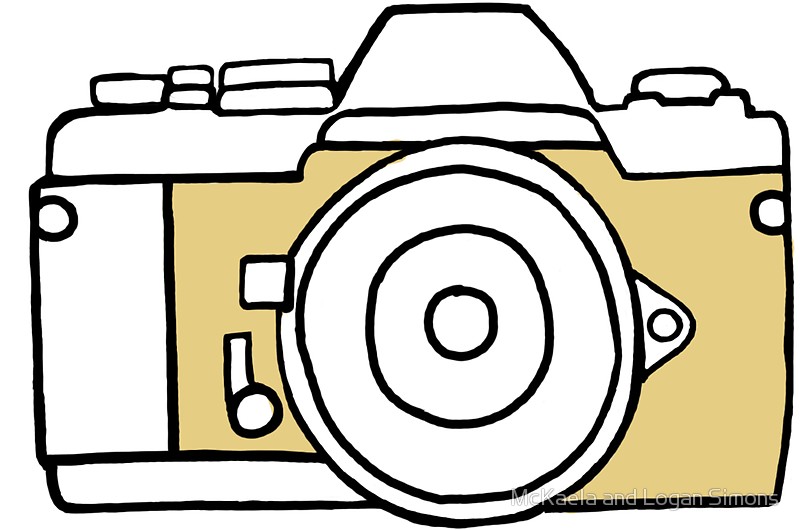 800x530 Yellow Film Camera Drawing Stickers By Simonsdesign Redbubble
