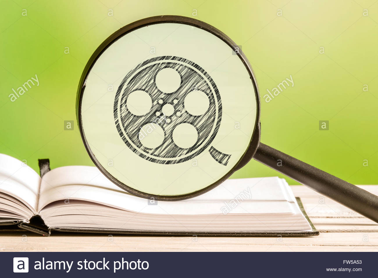 1300x958 Video Search With A Pencil Drawing Of A Film Reel In A Magnifying