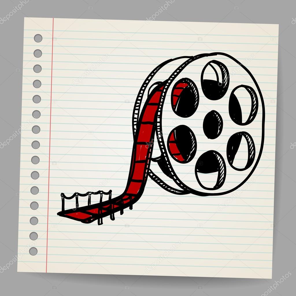 1024x1024 Cinema Film Roll And Red Carpet Illustration Stock Vector