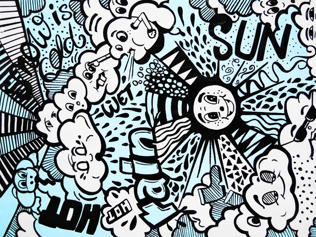 1024x768 Rwraps Sticker Bomb Vinyl Wrap Sheet Film Roll For Carpet Dash