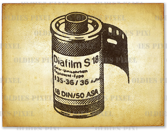 570x452 Vintage Camera Roll Film Line Art Illustration Hand Drawing