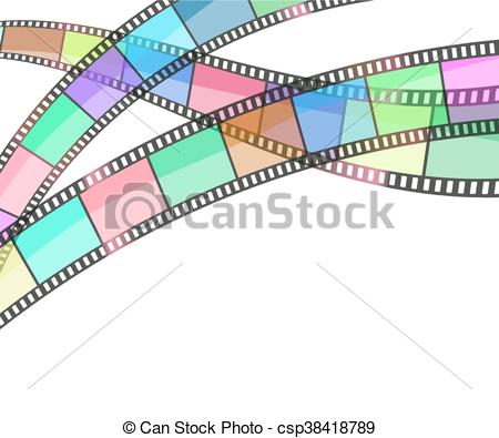 450x395 Cinema Background With Film Strip. Vector Vector