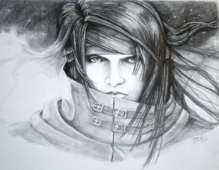 900x698 Vincent Ff7 Rendition Drawing By Sharon Branch