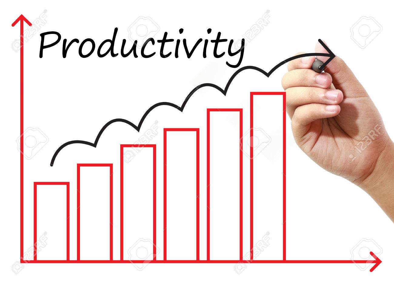 1300x945 Businessman Drawing Productivity Graph On Virtual Screen. Business
