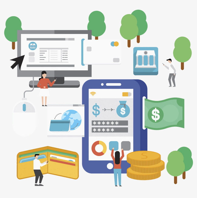 650x651 Online Finance, Decorative Pattern, Cartoon Hand Drawing Png Image