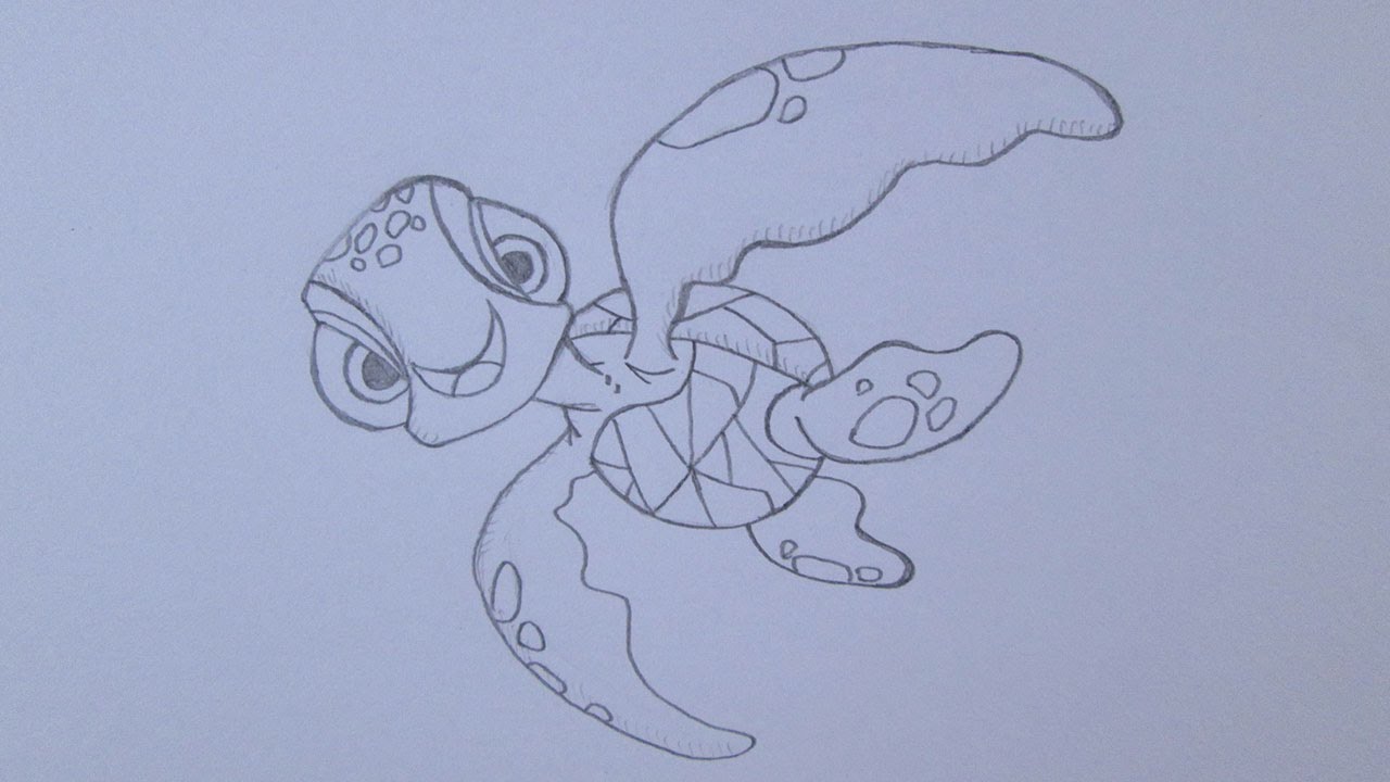 1280x720 How To Draw Squirt From Finding Nemo