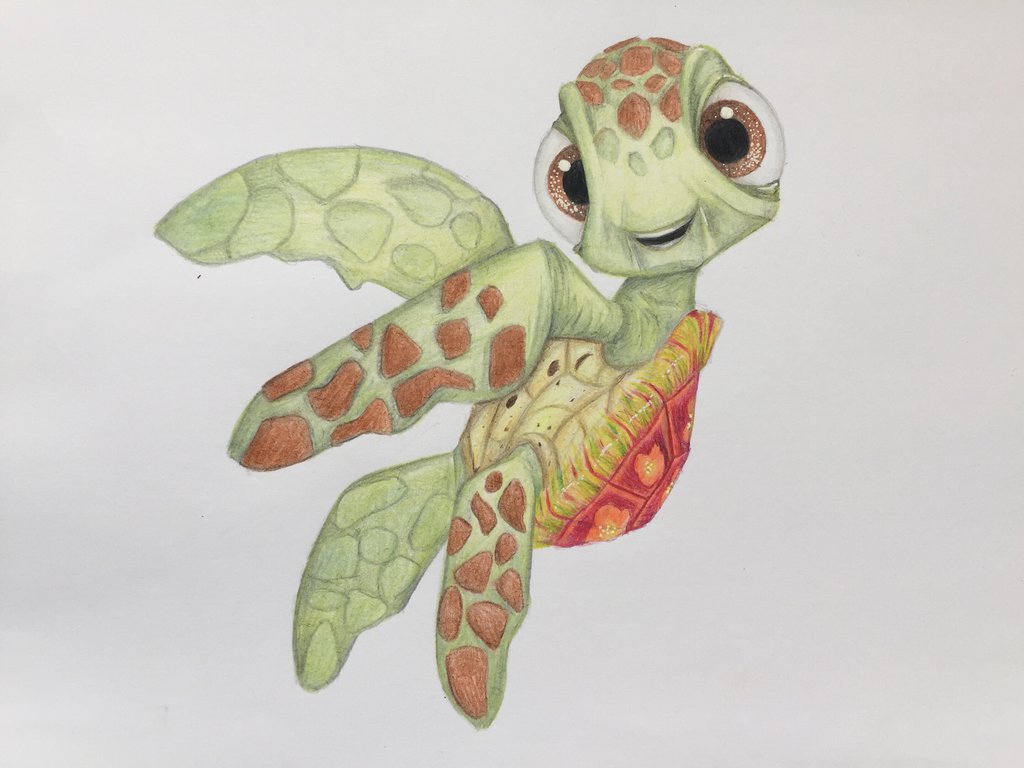 1024x768 Squirt Finding Nemo Fanart By Wavabel