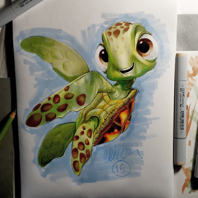 Finding Nemo Turtle Drawing at GetDrawings | Free download