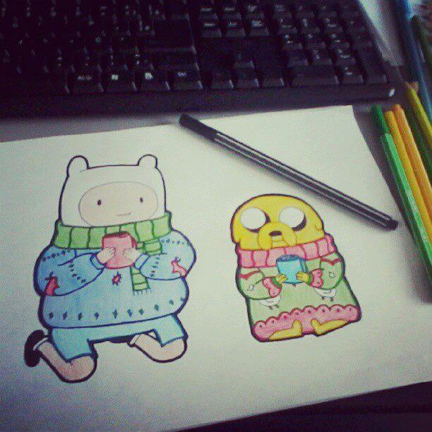 612x612 Finn And Jake Drawing By Keirincirnomaniac