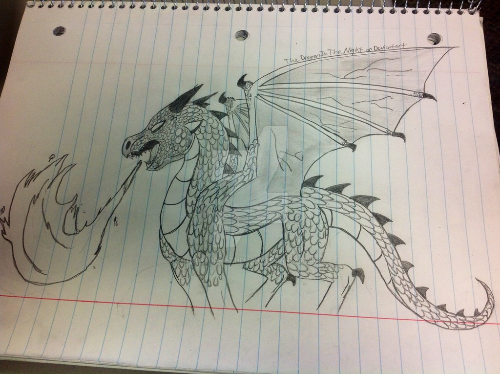 1024x765 Dragon Breathing Fire Drawing By Thedragoninthenight