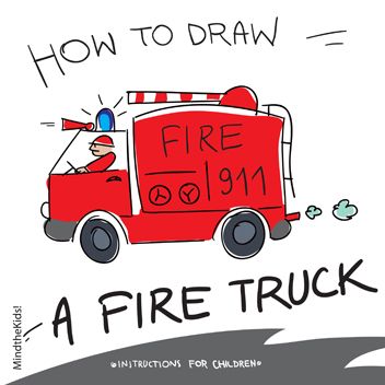 352x352 Mind The Kids How To Draw A Fire Truck Firetrucks