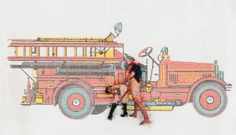 770x441 Saatchi Art Fire Engine Drawing By Leah Emery