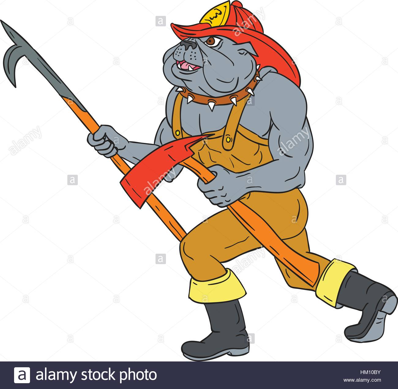 1300x1271 Drawing Sketch Style Illustration Of A Bulldog Firefighter Fireman