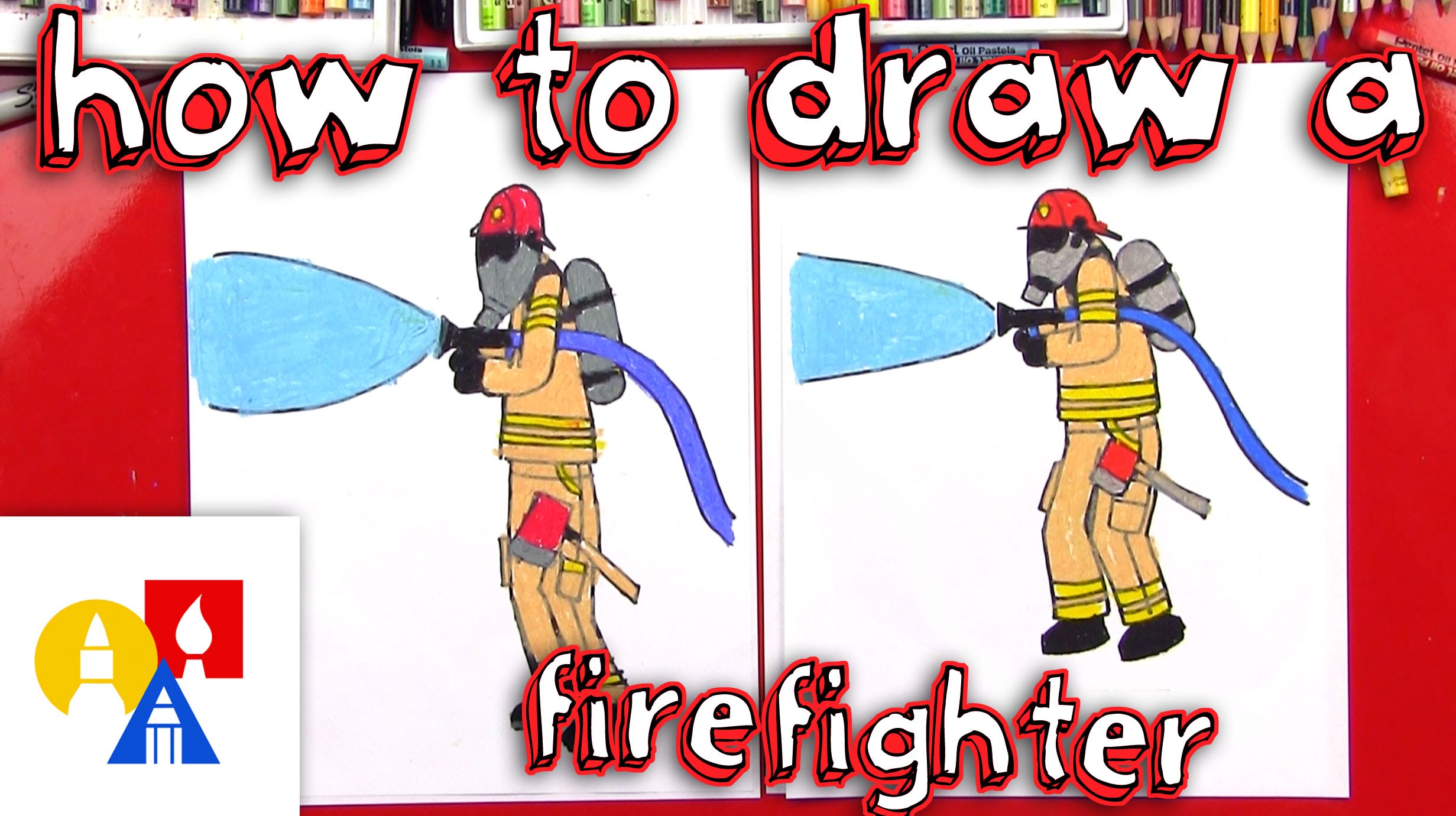 2463x1381 How To Draw A Firefighter