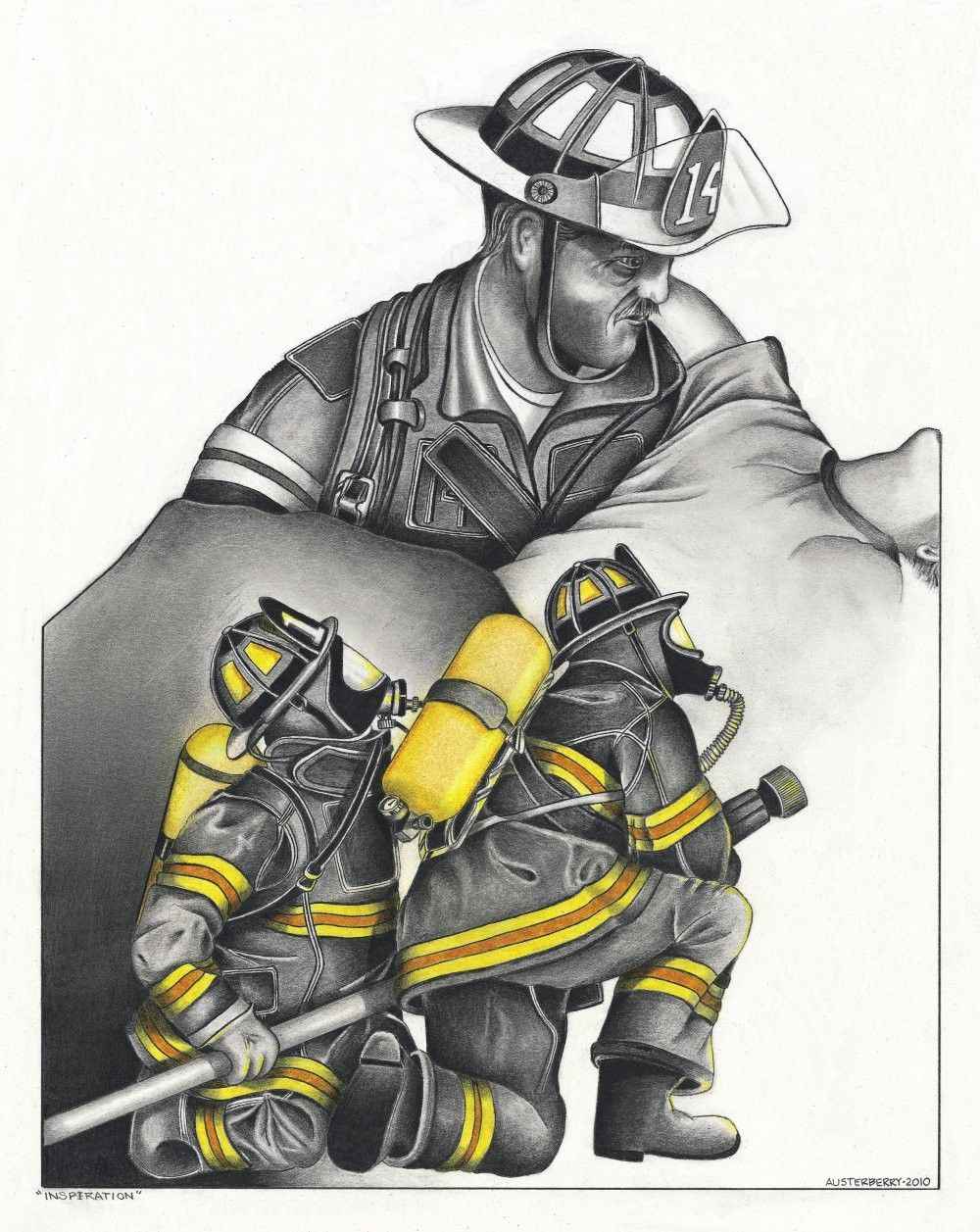1000x1257 Firefighter Art