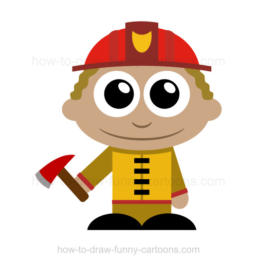 500x516 To Draw A Firefighter