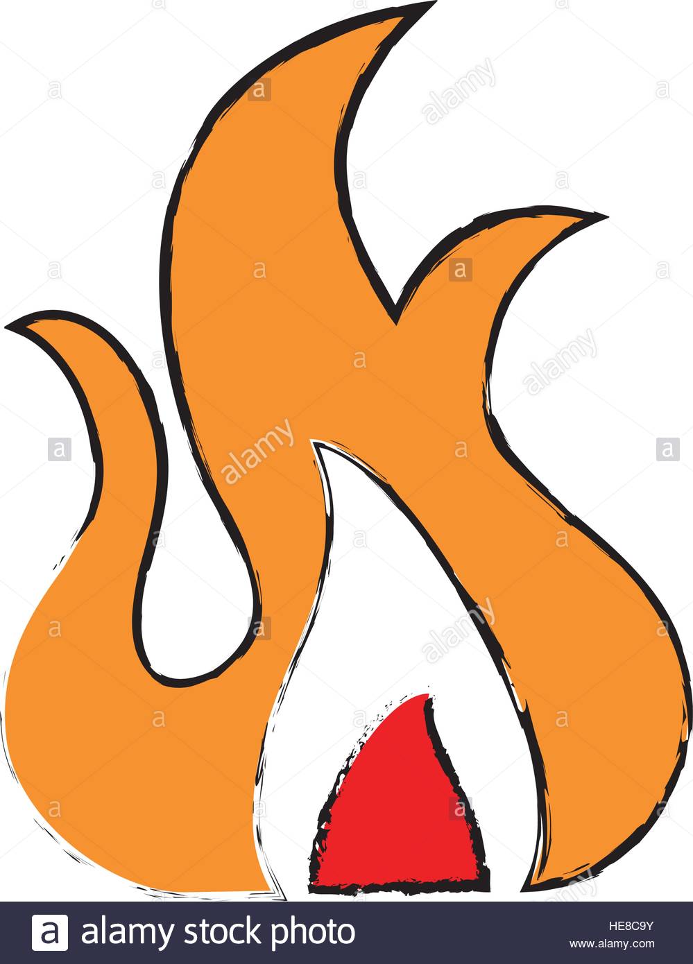 999x1390 Drawing Fire Flame Burn Hot Design Stock Vector Art Amp Illustration