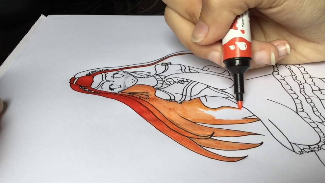 1280x720 Fire Girl Speed Drawing